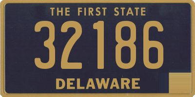 DE license plate 32186