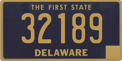 DE license plate 32189