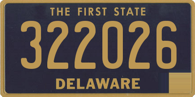 DE license plate 322026