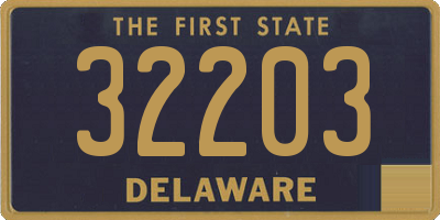 DE license plate 32203