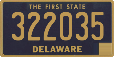 DE license plate 322035
