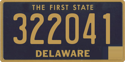 DE license plate 322041