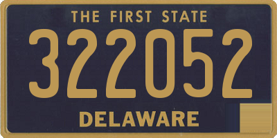 DE license plate 322052