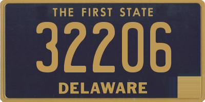 DE license plate 32206