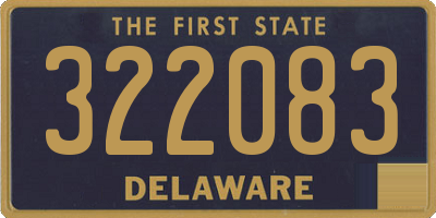 DE license plate 322083