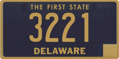 DE license plate 3221