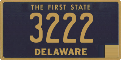 DE license plate 3222