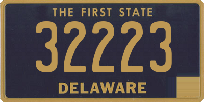 DE license plate 32223