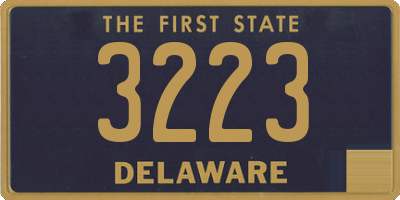 DE license plate 3223