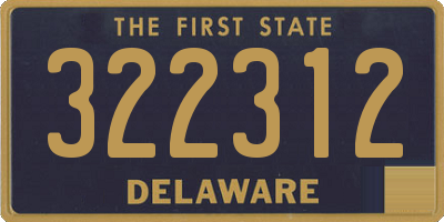 DE license plate 322312