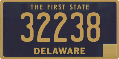 DE license plate 32238