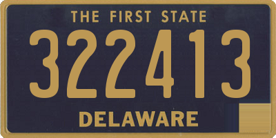DE license plate 322413