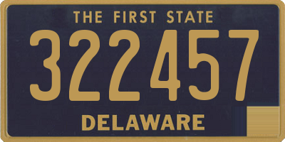 DE license plate 322457