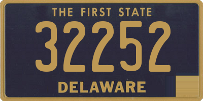 DE license plate 32252