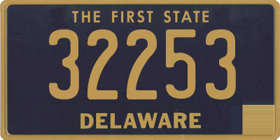 DE license plate 32253