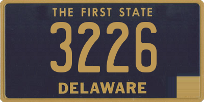 DE license plate 3226