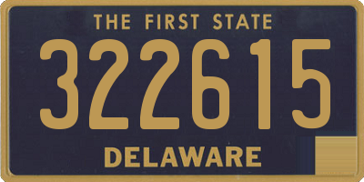DE license plate 322615