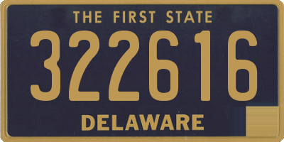 DE license plate 322616