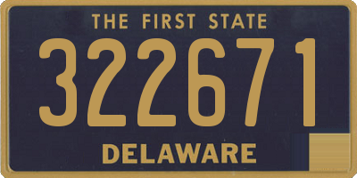 DE license plate 322671
