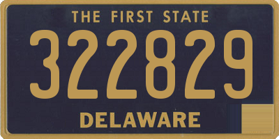 DE license plate 322829