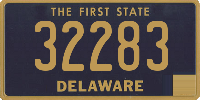 DE license plate 32283