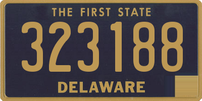 DE license plate 323188