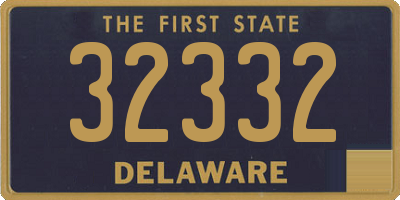 DE license plate 32332