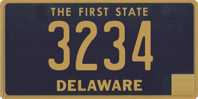 DE license plate 3234