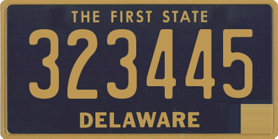 DE license plate 323445