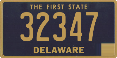 DE license plate 32347