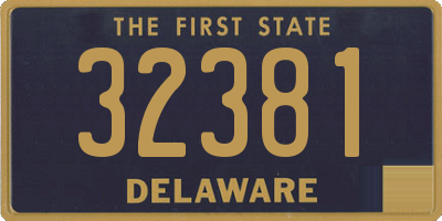 DE license plate 32381