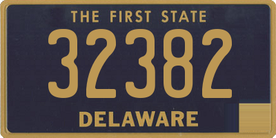 DE license plate 32382