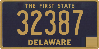 DE license plate 32387