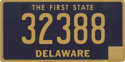 DE license plate 32388