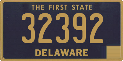 DE license plate 32392