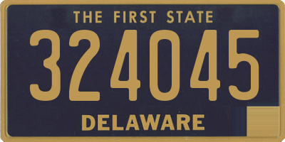 DE license plate 324045