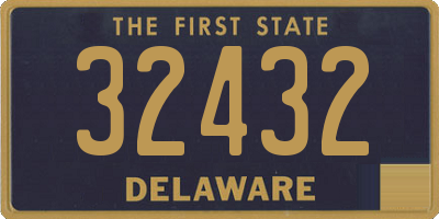 DE license plate 32432