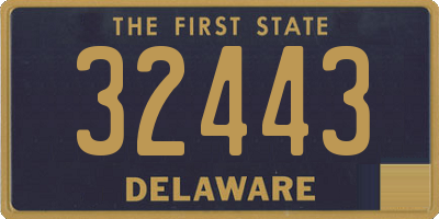 DE license plate 32443