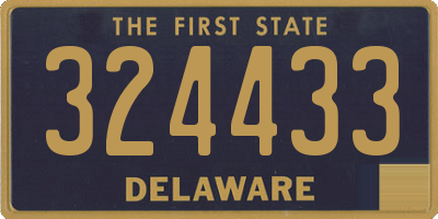 DE license plate 324433
