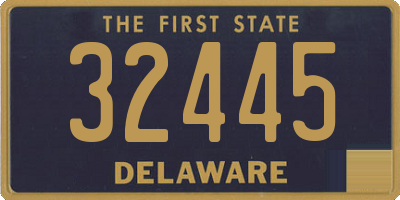 DE license plate 32445