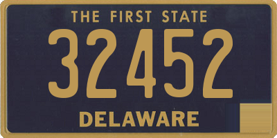 DE license plate 32452