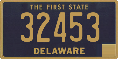 DE license plate 32453