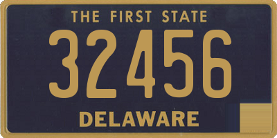 DE license plate 32456