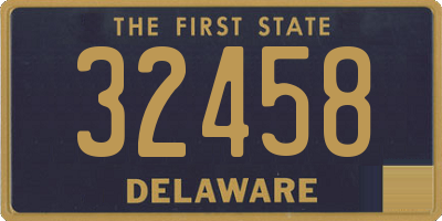 DE license plate 32458