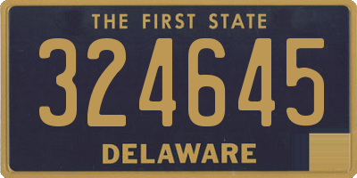 DE license plate 324645
