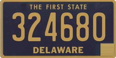 DE license plate 324680