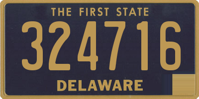DE license plate 324716