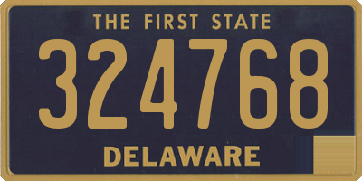 DE license plate 324768