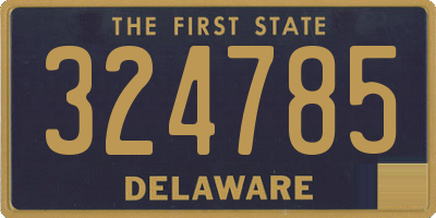 DE license plate 324785