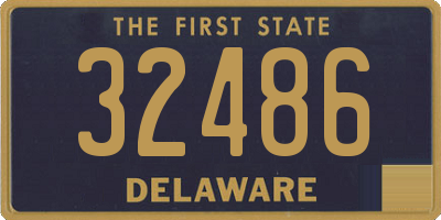 DE license plate 32486